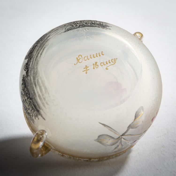 Bild 4 zu Objekt, Deckeld&ouml;schen 'La Colombe et la Fourmi', 1898, Daum Fr&egrave;res, Nancy, 159B 91