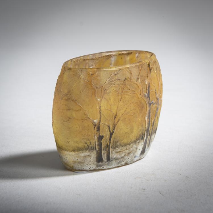 Bild 2 zu Objekt, Miniatur-Vase 'Cr&eacute;puscule neige' oder 'Paysage hiver', um 1902, Daum Fr&egrave;res, Nancy, 159B 106