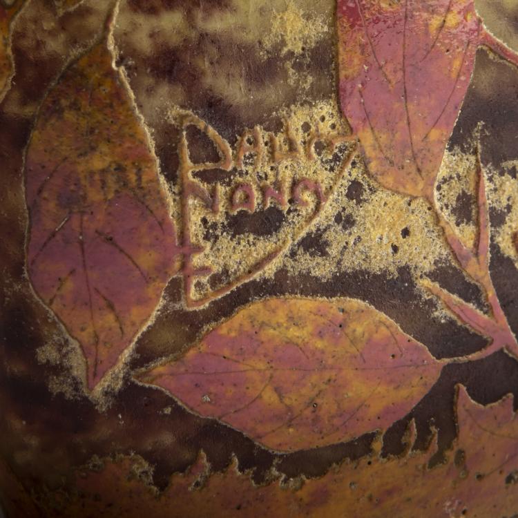 Bild 3 zu Objekt, Vase 'Feuilles en Automne', um 1910, Daum Fr&egrave;res, Nancy, 159B 142
