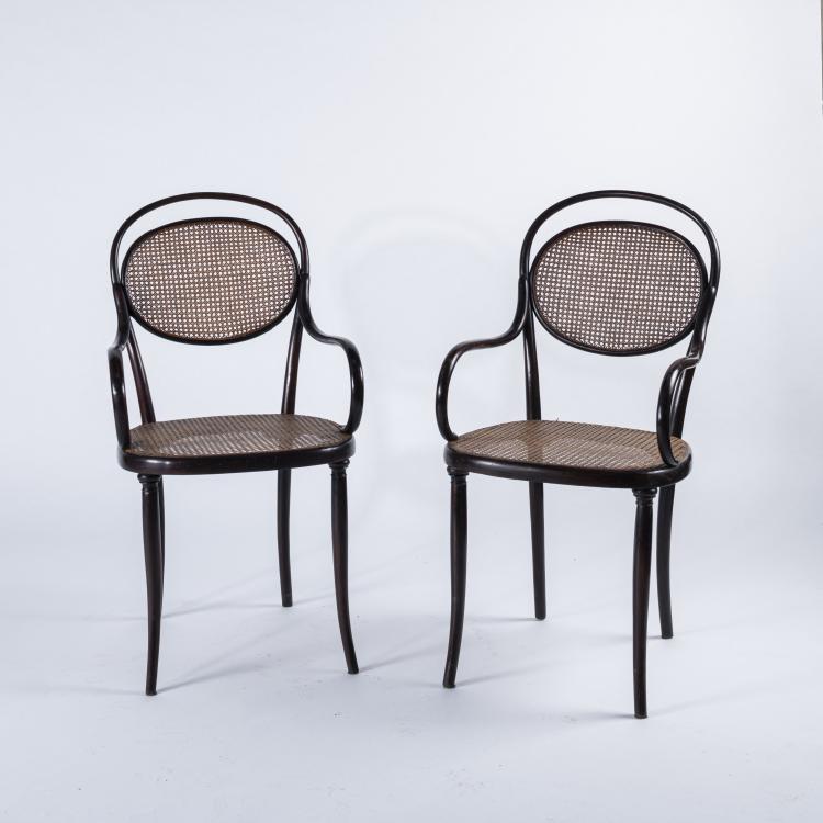 Hauptbild zu Objekt, 2 armchairs' No. 11', 1861-62, Thonet, Wien, 159C 631