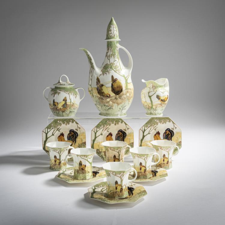 Hauptbild zu Objekt, Mocha service, 1908, Samuel Schellink, Rozenburg, Den Haag, 159C 589