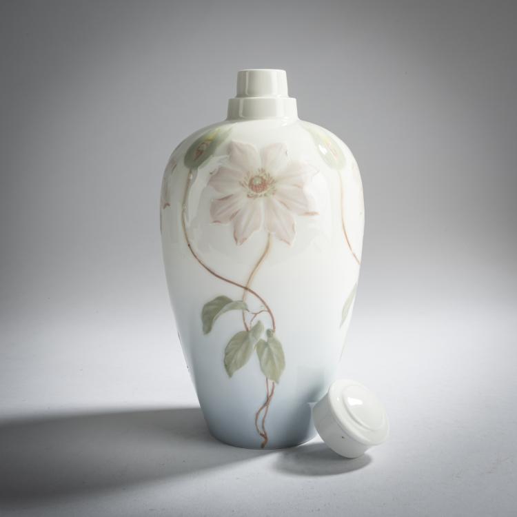 Bild 2 zu Objekt, Deckelvase mit Klematis, um 1898, Rudolf Hentschel,Julius Hentschel, Meissen, StPM, 159C 517