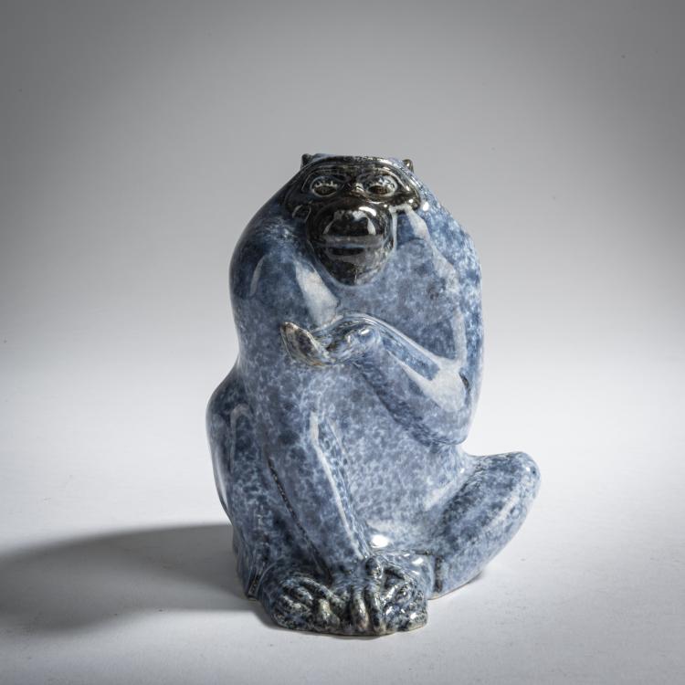 Hauptbild zu Objekt, Small baboon, 1912-18, Eduard Klablena, Langenzersdorf, 159C 542