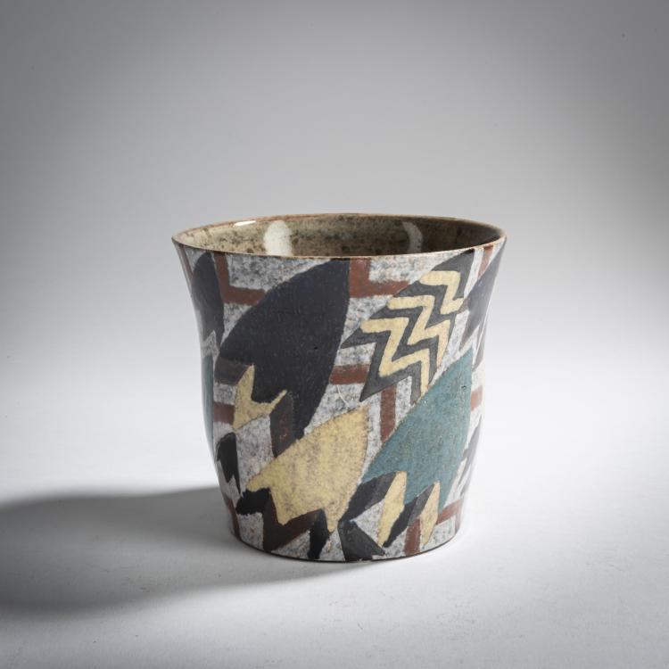Hauptbild zu Objekt, Cachepot 'Leaves', c. 1920, Eduard Klablena, Langenzersdorf, 159C 546