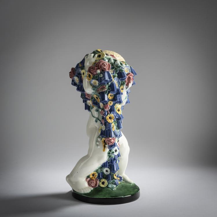 Bild 1 zu Objekt, Putto with Flowers (Spring), c. 1907, Michael Powolny, Wiener Keramik, 159C 551