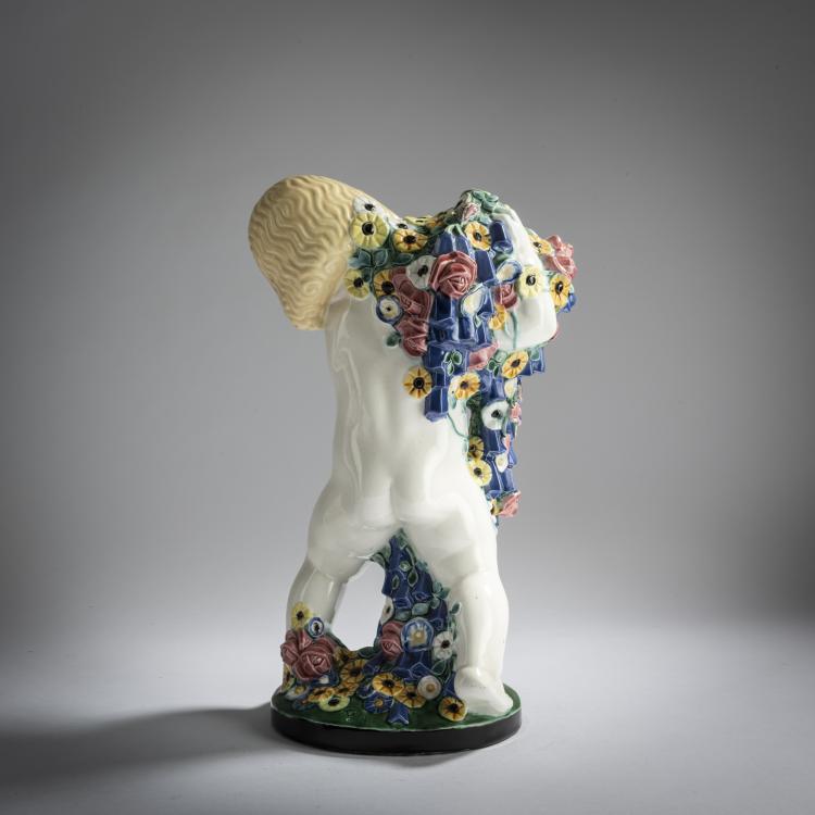 Bild 2 zu Objekt, Putto with Flowers (Spring), c. 1907, Michael Powolny, Wiener Keramik, 159C 551