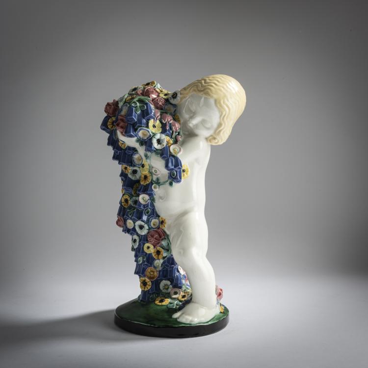 Bild 4 zu Objekt, Putto with Flowers (Spring), c. 1907, Michael Powolny, Wiener Keramik, 159C 551