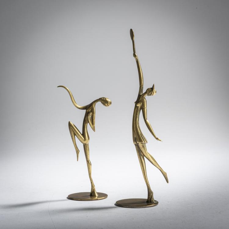 Hauptbild zu Objekt, 2 sportswomen, c. 1928, Karl Hagenauer, Hagenauer, Wien, 159C 362