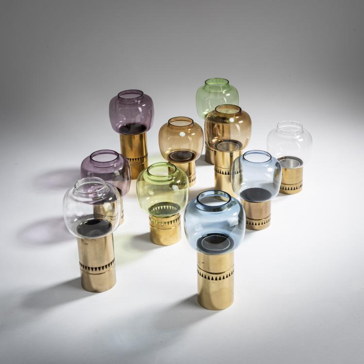 Hauptbild zu Objekt, Zehn Windlichter 'L 63', um 1960, Hans-Agne Jakobsson, Jakobsson Hans Agne, Markaryd, 158B 475