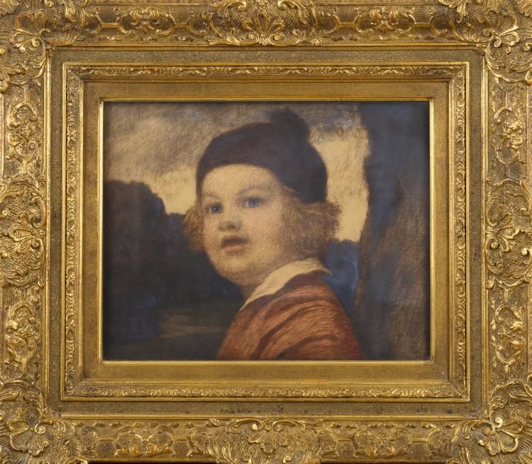 Hauptbild zu Objekt, Portrait of a little boy, c. 1900, Ludwig von Zumbusch, 159C 677