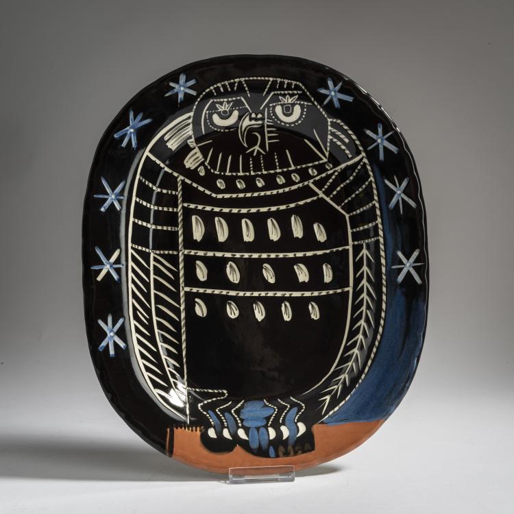 Hauptbild zu Objekt, Plate 'Hibou Brillant', 1955, Pablo Picasso, Madoura, 160C 460