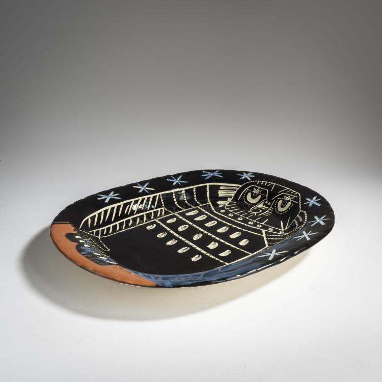 Bild 1 zu Objekt, Plate 'Hibou Brillant', 1955, Pablo Picasso, Madoura, 160C 460