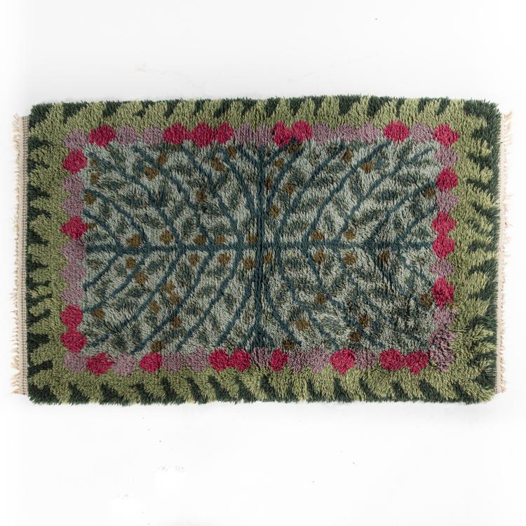 Hauptbild zu Objekt, Rya-Teppich, 1950er Jahre, Schweden, 158B 396