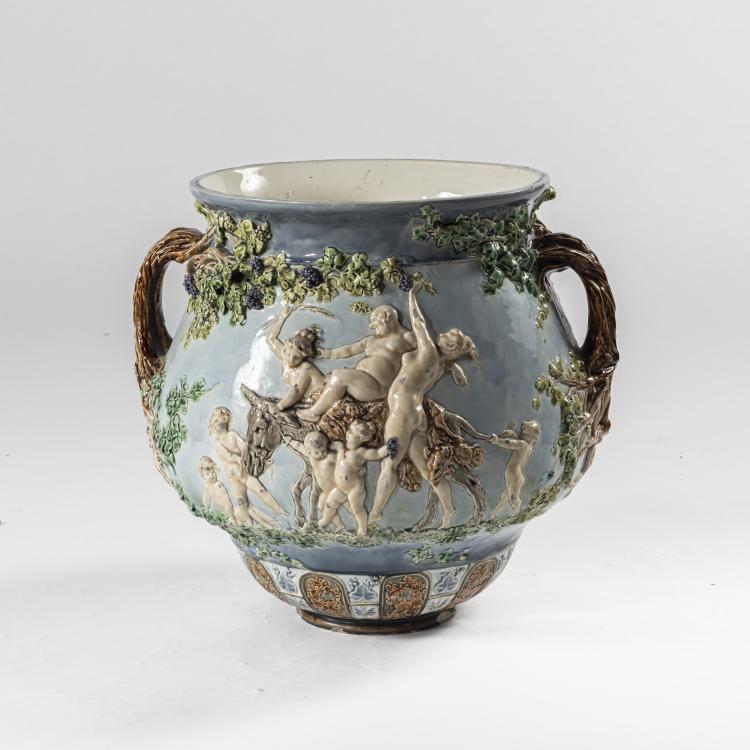 Bild 1 zu Objekt, &Uuml;bertopf, um 1900, Louis Carrier-Belleuse, Hautin & Boulanger, Choisy-le-Roi, 159C 563