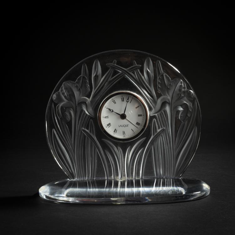 Hauptbild zu Objekt, 'Iris' table clock, 1988, Lalique, Wingen-sur-Moder, 159A 64