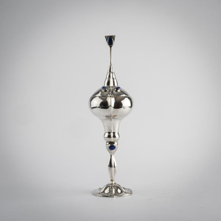 Hauptbild zu Objekt, Ciborium, 1912, Johannes Ludovicus Mathieu Lauweriks, Hagener Silberschmiede; Zwollo, Frans, 160A 31