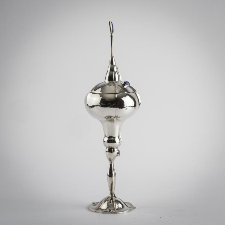 Bild 2 zu Objekt, Ciborium, 1912, Johannes Ludovicus Mathieu Lauweriks, Hagener Silberschmiede; Zwollo, Frans, 160A 31
