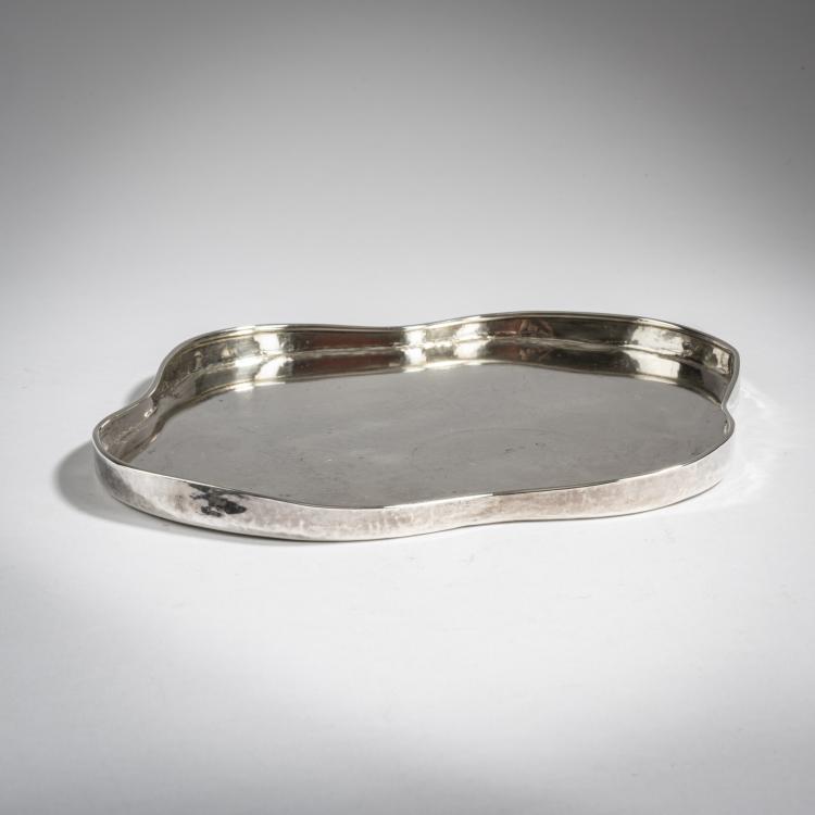 Hauptbild zu Objekt, Small tray, 1910-14, Frans Zwollo, Hagener Silberschmiede; Zwollo, Frans, 160A 28