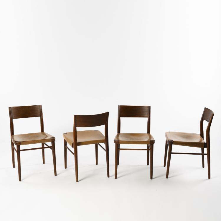 Hauptbild zu Objekt, 4 chairs, 1954, Georg Leowald, Wilkhahn, Eimbeckhausen, 161C 521