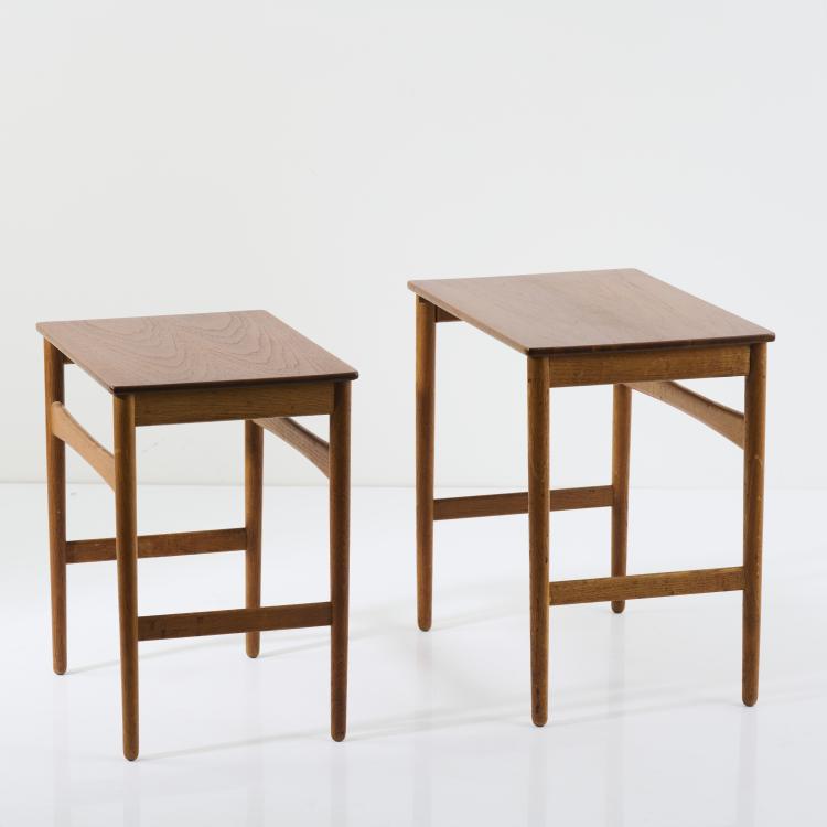 Bild 3 zu Objekt, Two nesting tables, 1950s, Hans J. Wegner, M&ouml;belfabrik Andreas Tuck, Kopenhagen, 167B 476