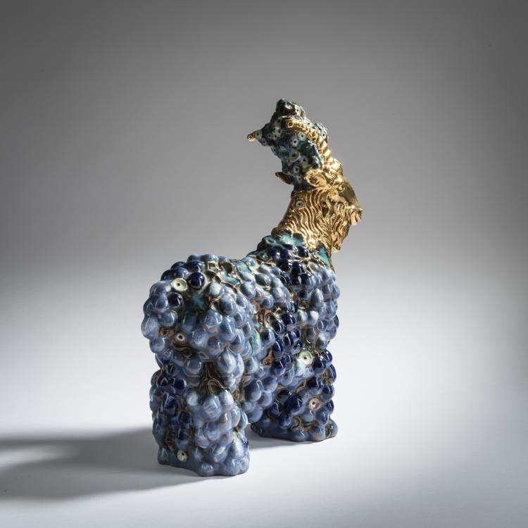 Bild 2 zu Objekt, 'Weintraubenbock', 1907-08, Michael Powolny, Vereinige Wiener und Gmundner Keramik, 160A 54