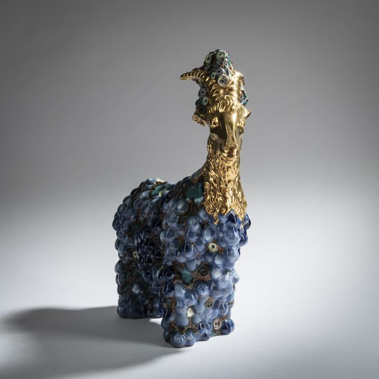 Bild 3 zu Objekt, 'Weintraubenbock', 1907-08, Michael Powolny, Vereinige Wiener und Gmundner Keramik, 160A 54