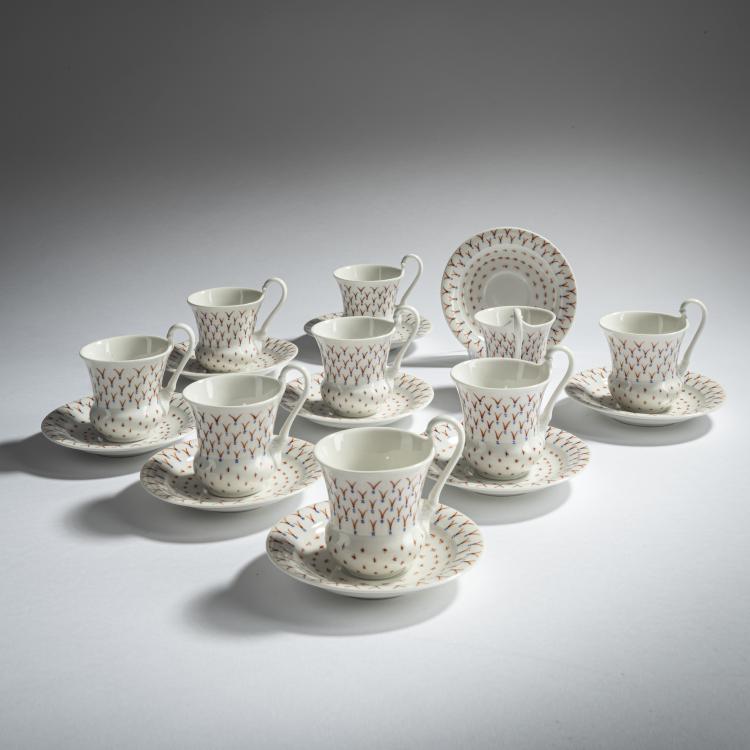Hauptbild zu Objekt, 9 Mocha cups, 1923/24, Berlin, StPM, 159C 509