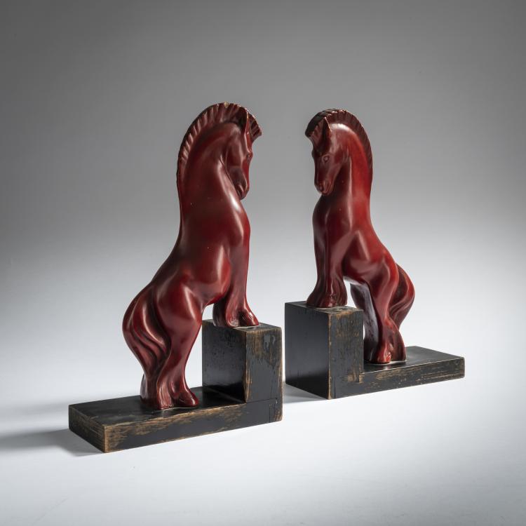 Bild 2 zu Objekt, 2 bookends 'Horses', c. 1930, Guido Cacciapuoti, Cacciapuoti, Guido, 159C 594