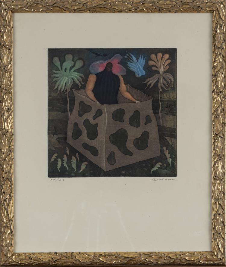 Bild 1 zu Objekt, Untitled (figure with hat), ca. 1970, Arik Brauer, 160C 495