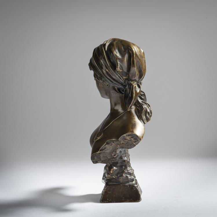 Bild 2 zu Objekt, Frauenb&uuml;ste 'Fille de Boh&egrave;me', 1890-95, Emmanuel Villanis, Villanis, Emmanuel, 159C 399