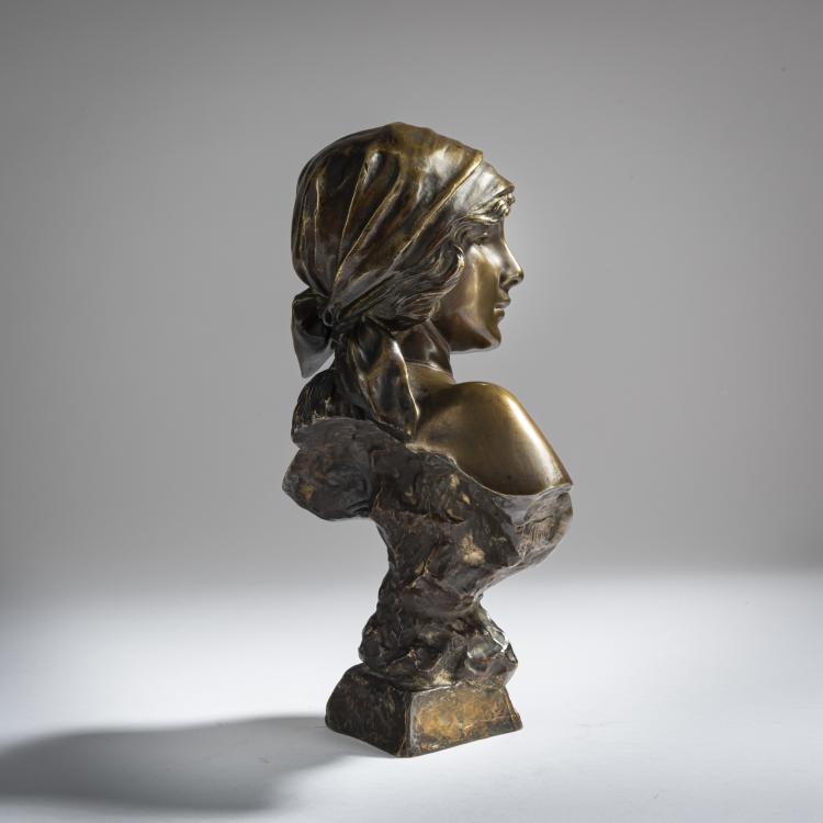 Bild 3 zu Objekt, Frauenb&uuml;ste 'Fille de Boh&egrave;me', 1890-95, Emmanuel Villanis, Villanis, Emmanuel, 159C 399