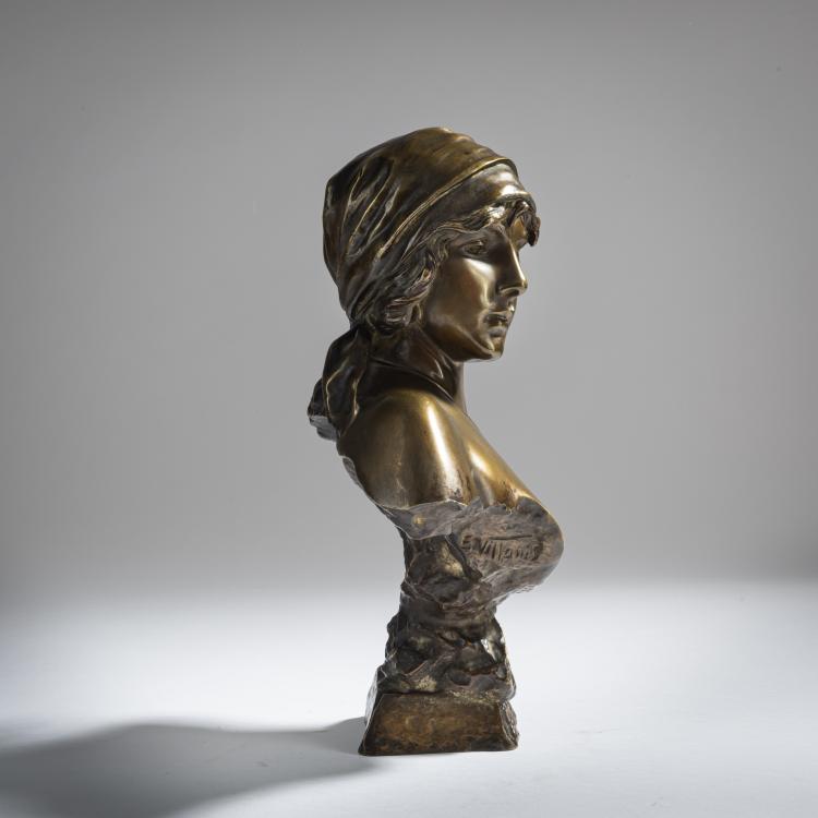 Bild 4 zu Objekt, Frauenb&uuml;ste 'Fille de Boh&egrave;me', 1890-95, Emmanuel Villanis, Villanis, Emmanuel, 159C 399