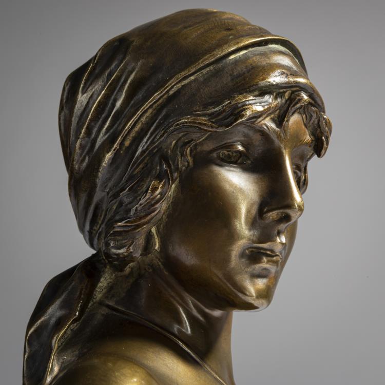 Bild 6 zu Objekt, Frauenb&uuml;ste 'Fille de Boh&egrave;me', 1890-95, Emmanuel Villanis, Villanis, Emmanuel, 159C 399