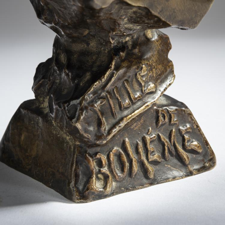 Bild 7 zu Objekt, Frauenb&uuml;ste 'Fille de Boh&egrave;me', 1890-95, Emmanuel Villanis, Villanis, Emmanuel, 159C 399