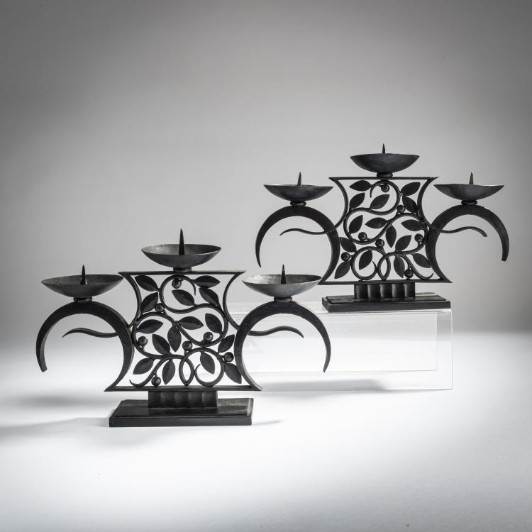 Hauptbild zu Objekt, 2 candlesticks, c. 1925, Katona, Louis, Paris, 159C 444