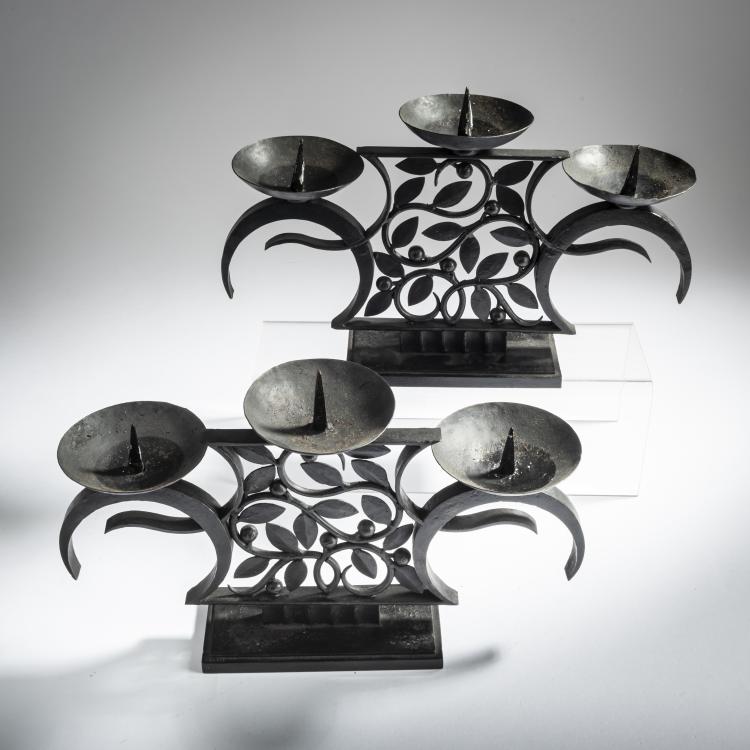 Bild 1 zu Objekt, 2 candlesticks, c. 1925, Katona, Louis, Paris, 159C 444