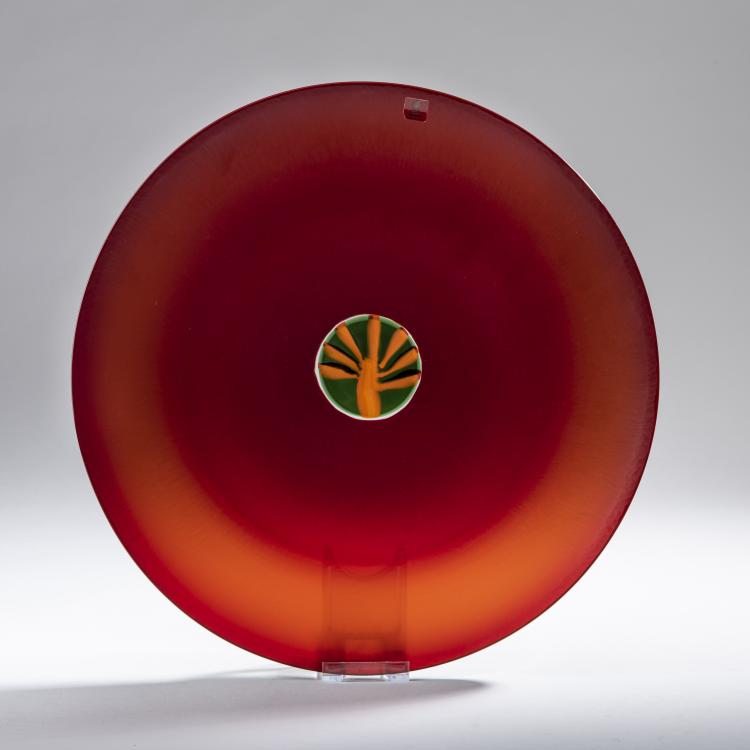 Hauptbild zu Objekt, Decorative 'Estate' plate, 1976, Laura Diaz de Santillana, Venini & C., Murano, 161B 334