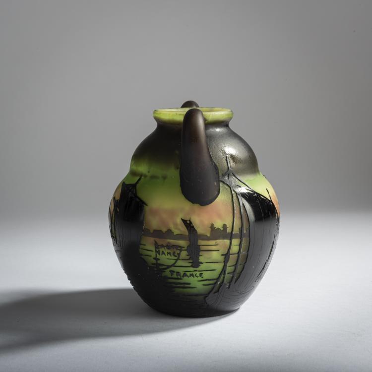 Bild 1 zu Objekt, Henkelvase 'Voiliers, soleil couchant', 1910, Daum Fr&egrave;res, Nancy, 159B 121