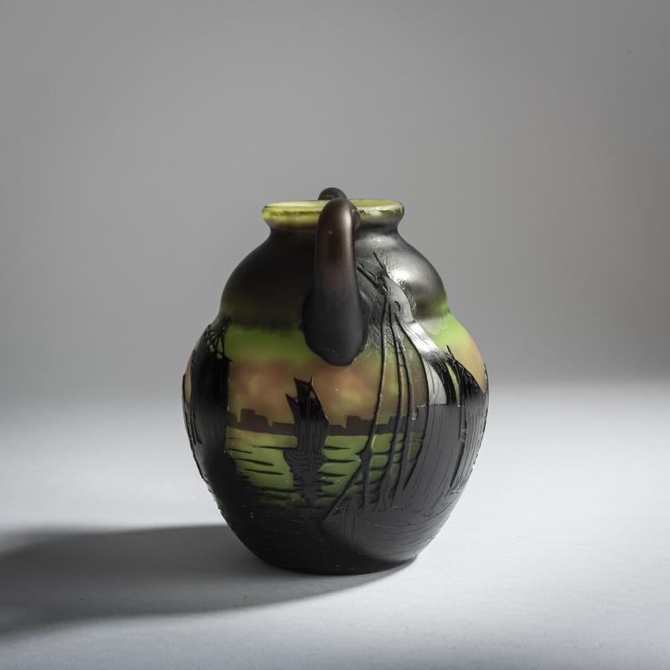 Bild 3 zu Objekt, Henkelvase 'Voiliers, soleil couchant', 1910, Daum Fr&egrave;res, Nancy, 159B 121