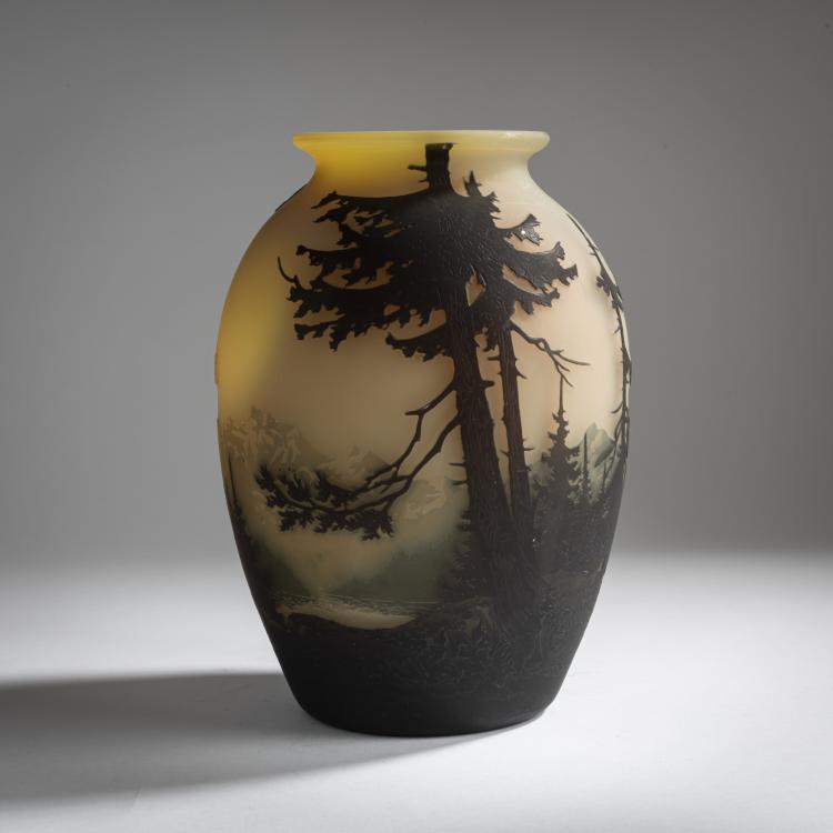 Bild 2 zu Objekt, Vase 'Paysage Alpin', um 1930, Muller Fr&egrave;res, Lun&eacute;ville, 159B 239