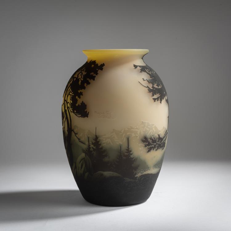 Bild 3 zu Objekt, Vase 'Paysage Alpin', um 1930, Muller Fr&egrave;res, Lun&eacute;ville, 159B 239