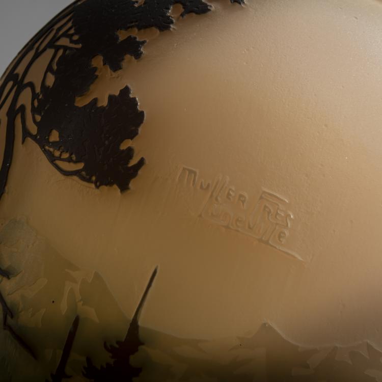 Bild 4 zu Objekt, Vase 'Paysage Alpin', um 1930, Muller Fr&egrave;res, Lun&eacute;ville, 159B 239