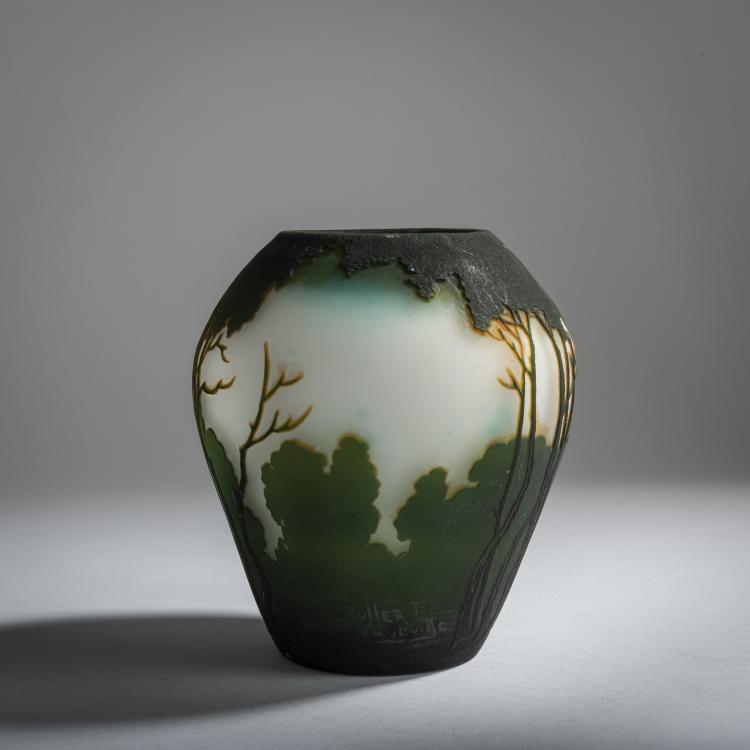 Bild 3 zu Objekt, Vase 'Paysage lacustre', um 1925, Muller Fr&egrave;res, Lun&eacute;ville, 159B 234