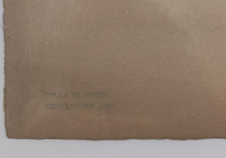 Bild 2 zu Objekt, 'Weiblicher Akt', ca. 1900 (wohl 1904), Max Klinger, 160C 451