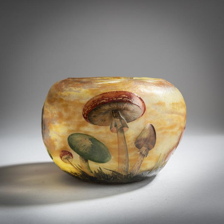 Bild 1 zu Objekt, 'Champignons' Vase, c. 1907, Daum Fr&egrave;res, Nancy, 159B 119