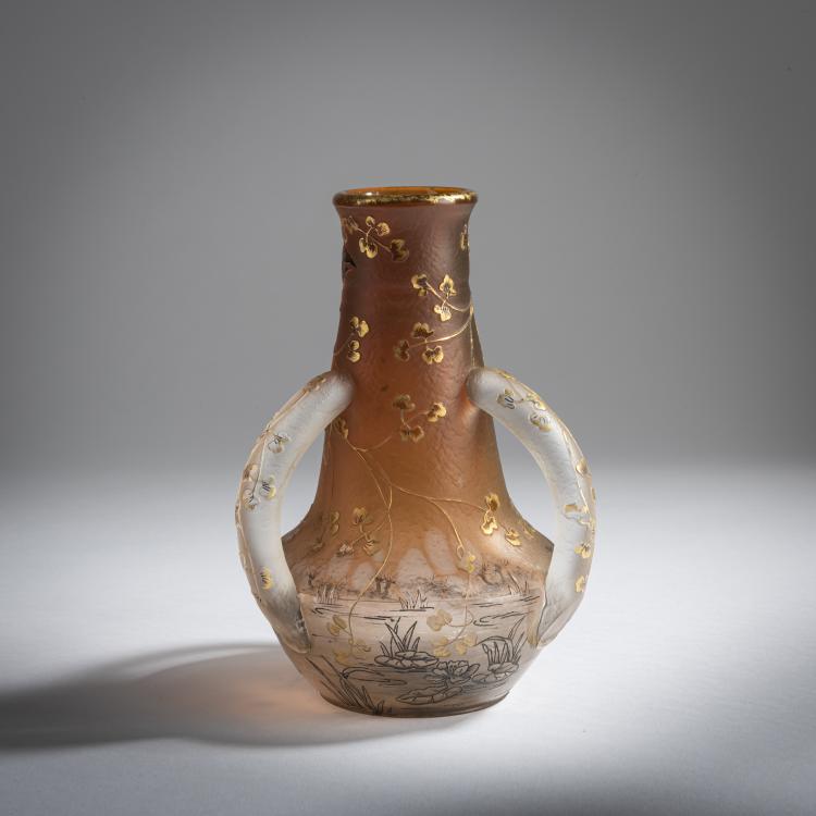 Bild 1 zu Objekt, Henkelvase 'Herons', 1895, Daum Fr&egrave;res, Nancy, 159B 89