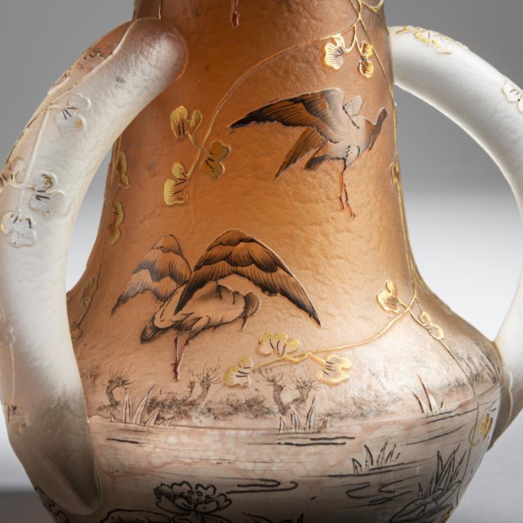 Bild 2 zu Objekt, Henkelvase 'Herons', 1895, Daum Fr&egrave;res, Nancy, 159B 89