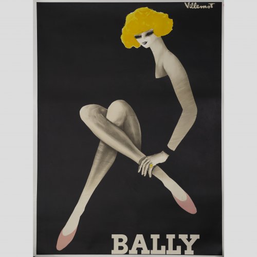 Plakat 'BALLY, Blonde. La femme en noir', 1982