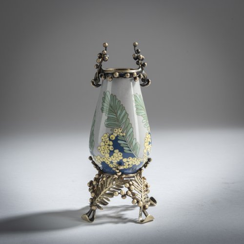 'Mimosas' vase with silver mount, 1903