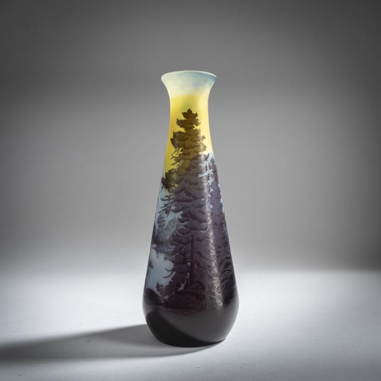 Hauptbild zu Objekt, Vase 'Paysage des Alpes', um 1908-20, Gall&eacute;, Etablissements, Nancy, 159B 194